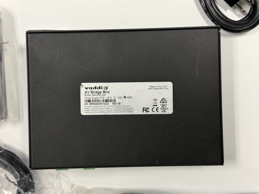 Vaddio 998-8240-000 AV Bridge Mini HD Audio Video Encoder