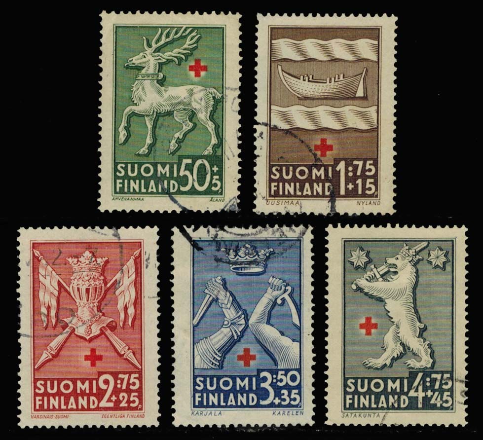 Finland Scott B49-B53 Used.