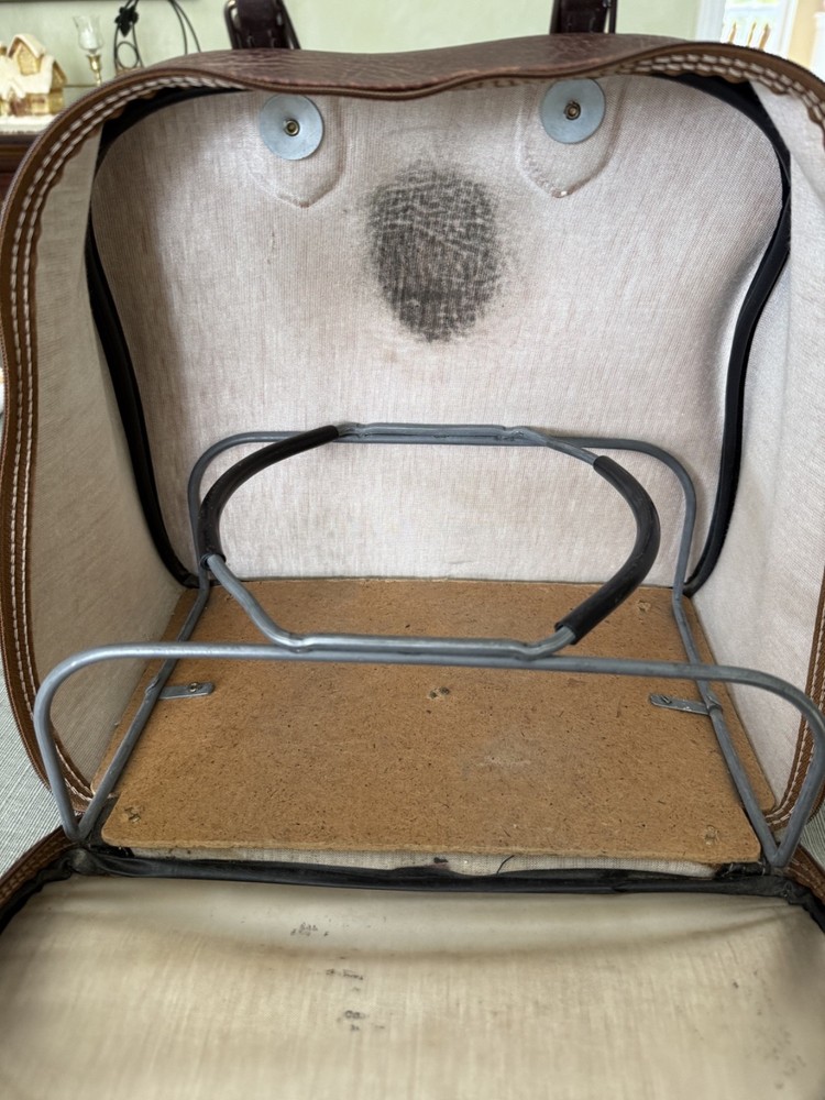 Retro Bowling Bag With Frame Brown & Tan