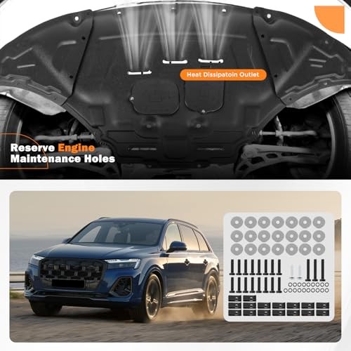 Engine Splash Shield Case Guard Compatible with Audi Q7 2017 2018 2019 2020