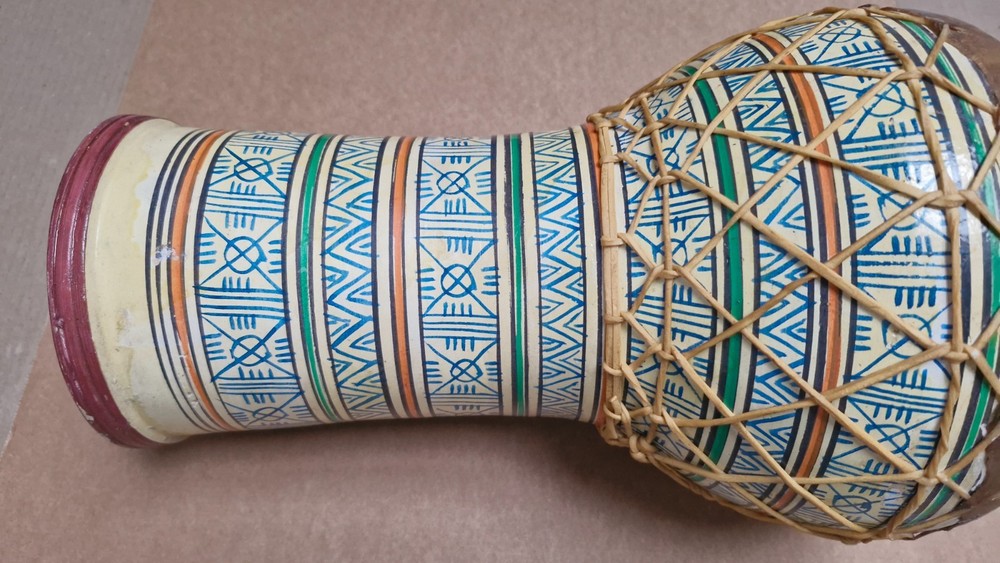 North African Moroccan Ceramic Hand Drum