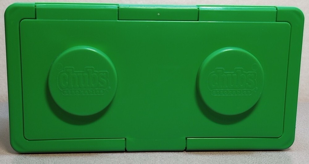 Vintage Chubs Baby Wipes Lego Stackable Storage Container Green