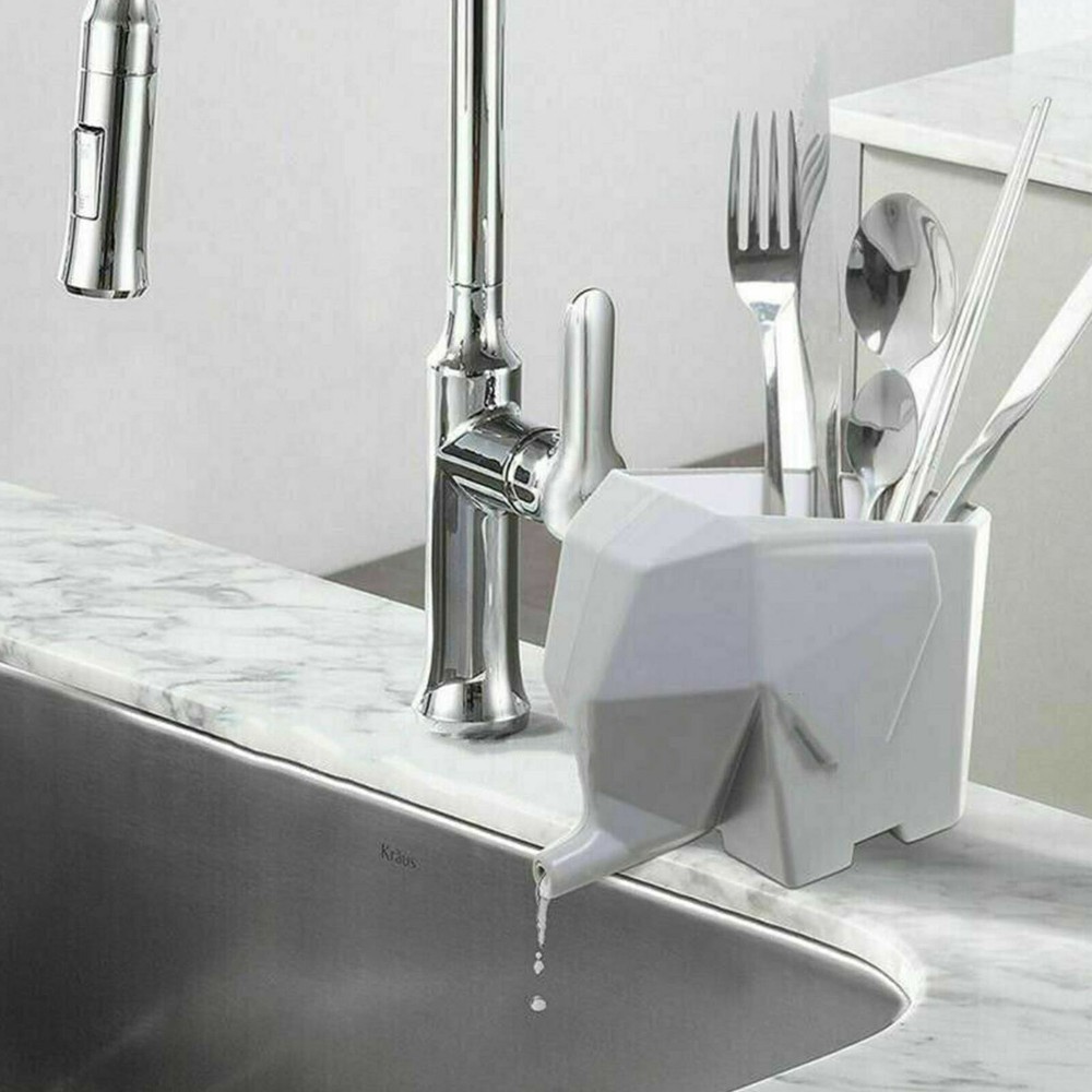 Cutlery Drainer Dryer Kitchen Bathroom Dish Rack Holder Organize Elephant Gift