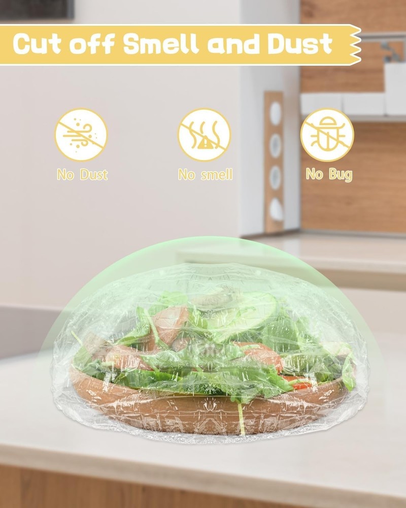 Plastic Bowl Covers for Sourdough Bread Proofing Large Disposable Elastic Foo...
