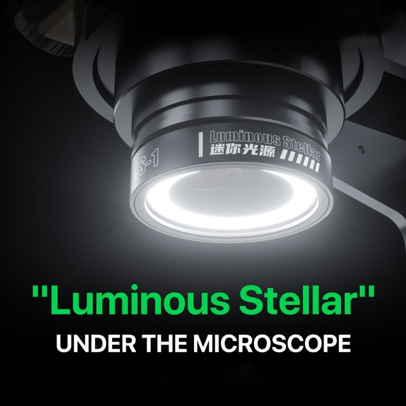 Compactly 55mm Microscope LED Light Illuminators MultiLevel Brightness Control