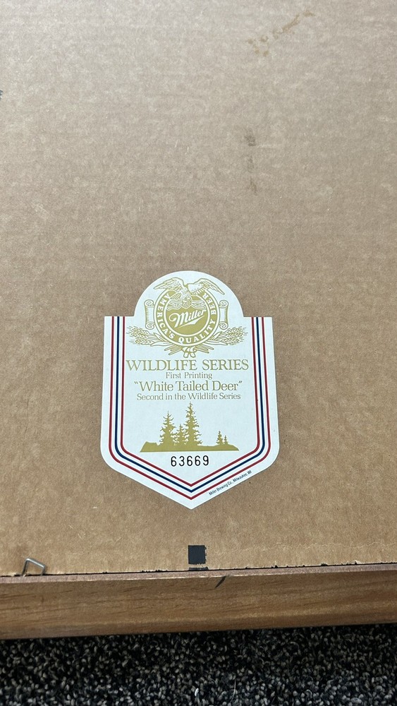 Miller High Life Beer Mirror First Edition First Print White Tailed Deer