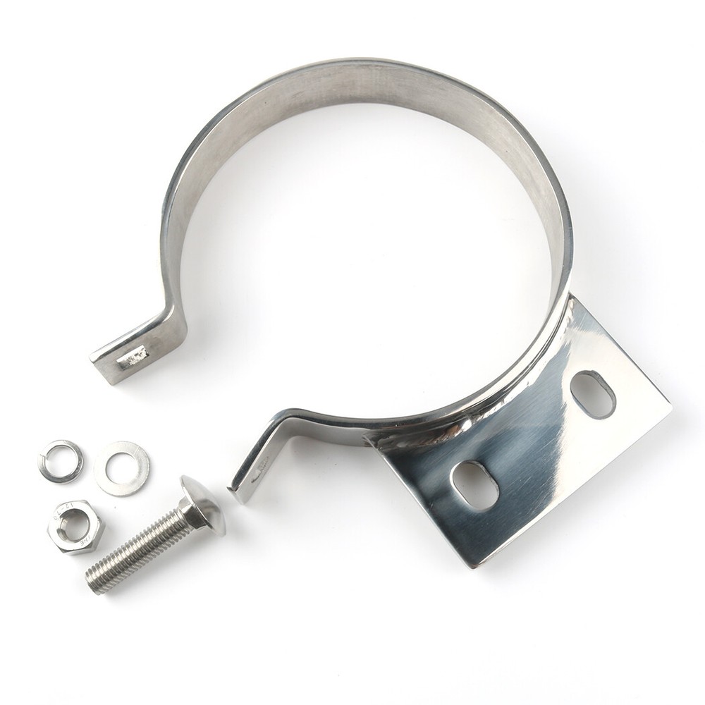 Exhaust Stack 5" Mount Bracket Clamp Chrome for 379 359 Peterbilt 1987-1993