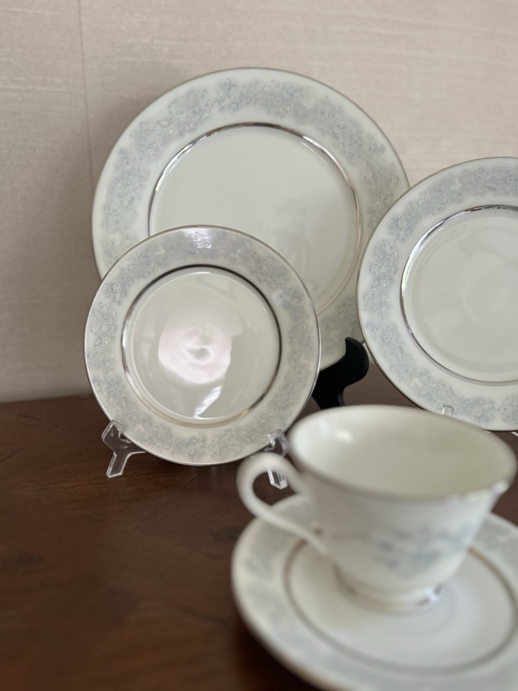 5 Piece Place Setting by Oxford Bone China, Twilight Dell Pattern, Lenox