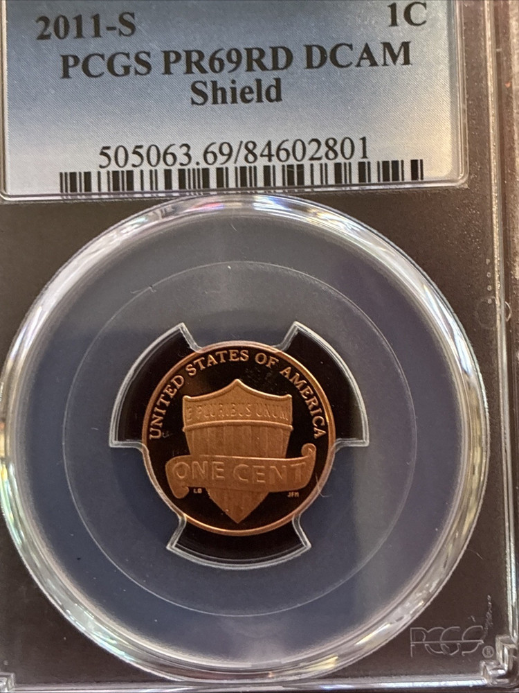 2011 S 1c  Lincoln Cent Penny PCGS PR69 RD DCAM Shield - Really Nice High Grade