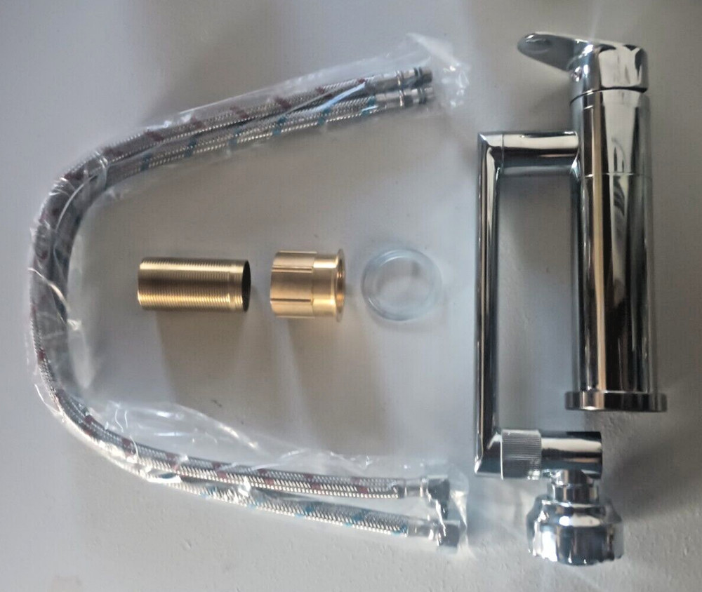 MHX Single Handle Stainless Steel Mirrored Chrome Faucet