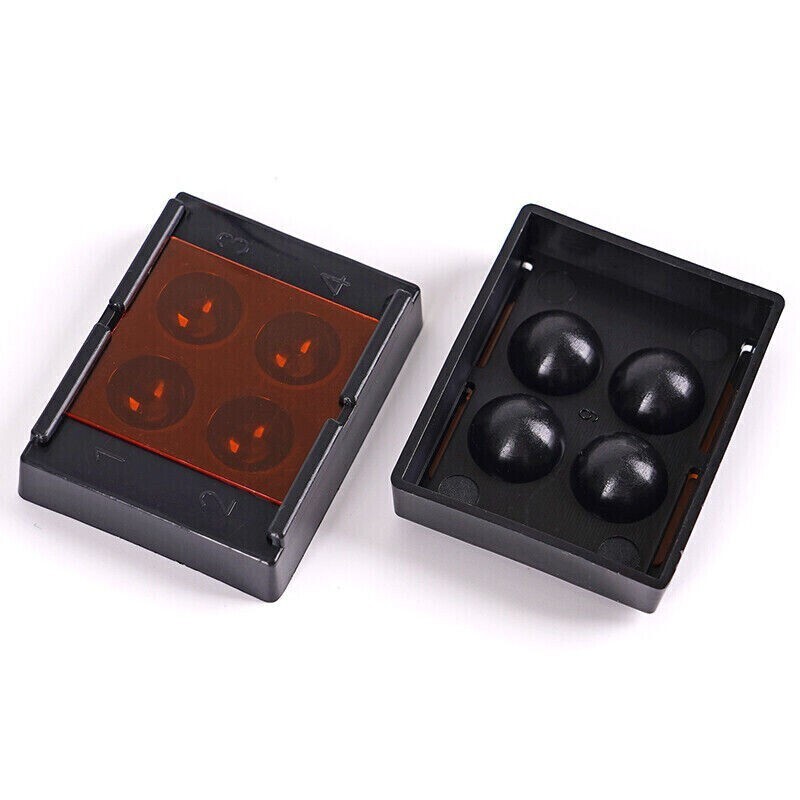 Dental Veneer Storage Box Teeth Patch Shading Light Retainer Molar Box 4 Holes