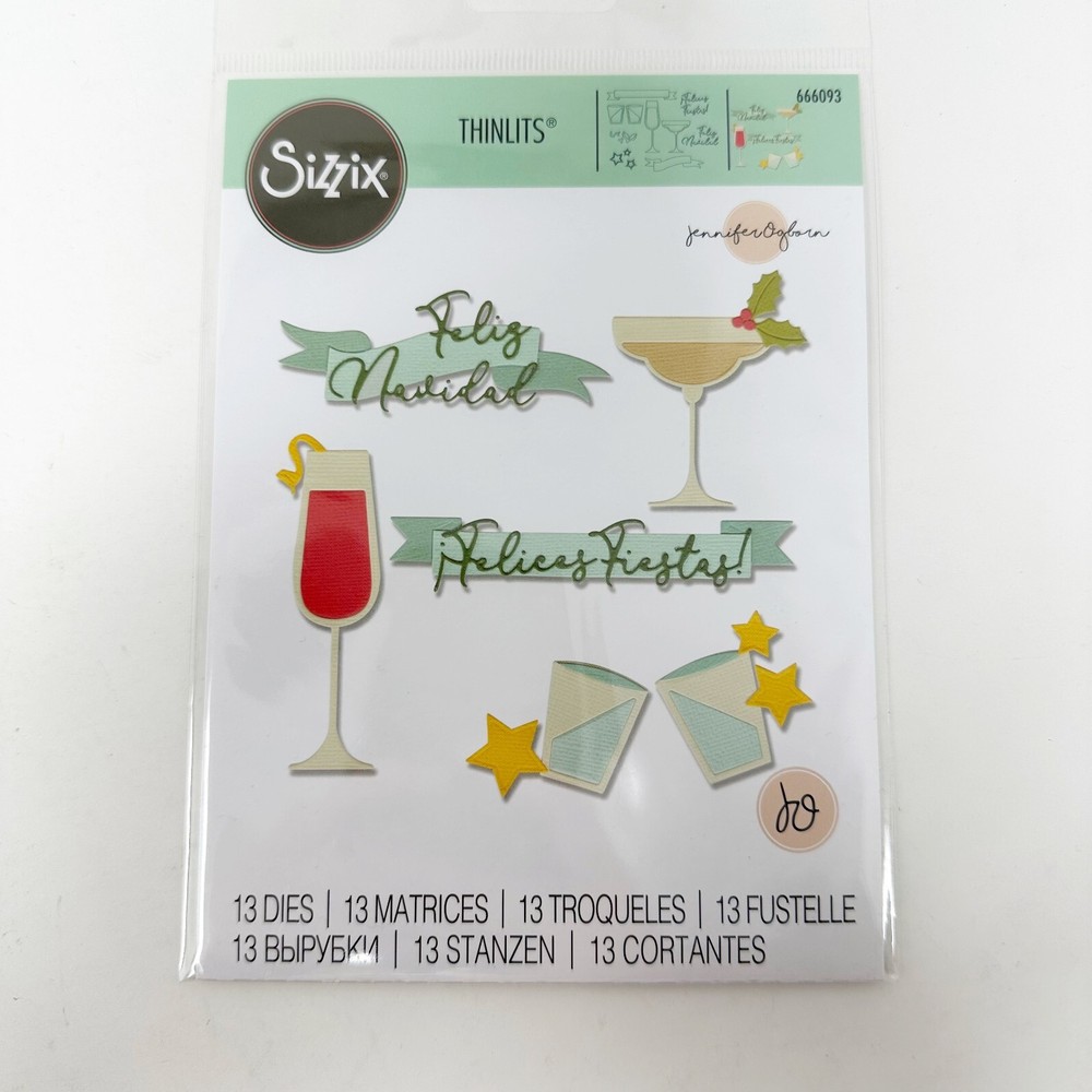 Sizzix Thinlits Christmas Holiday Cutting Dies Feliz Navidad Bundle NEW