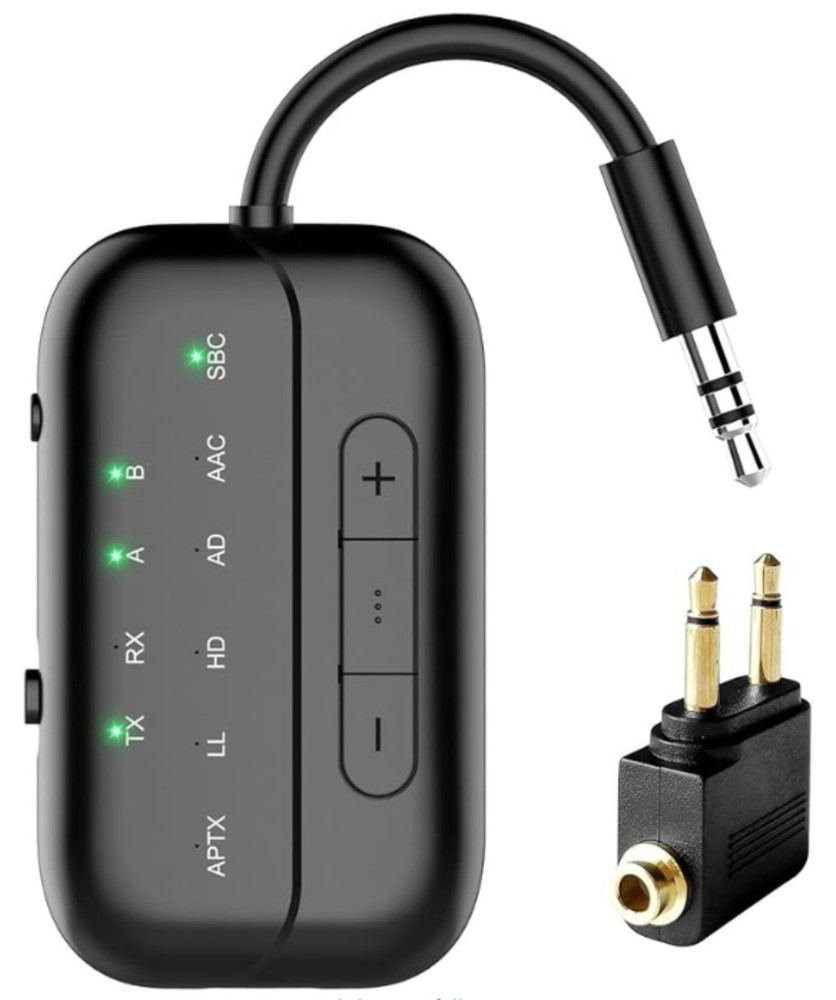 2025 Upgraded Pro Bluetooth 5.4 Transmitter Receiver,2-in-1 Airplane Wireless