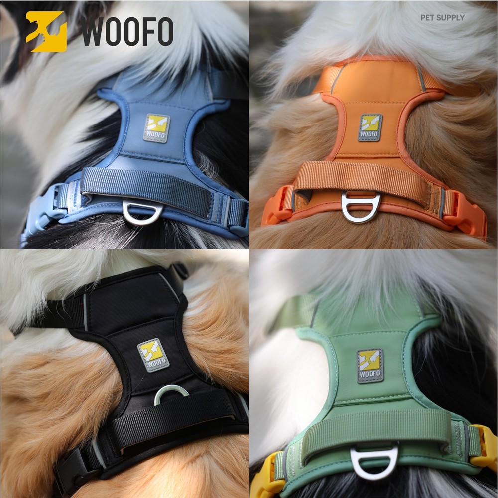 Dog Harness, Handle, Pocket, Reflective, Padded, Avocado Green, Medium