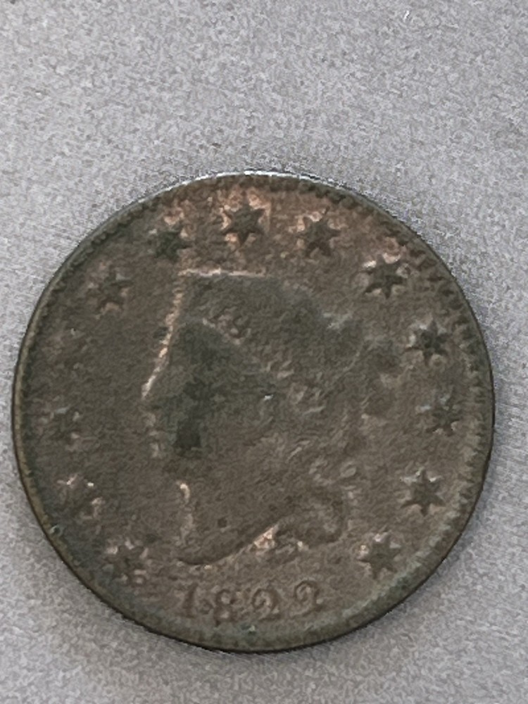 1822 Coronet Head Large Cent #8133