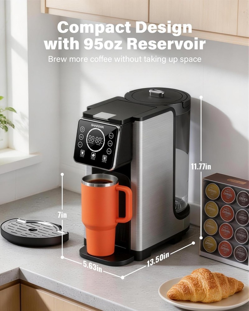 SHARDOR Programmable 5 Cup Drip Coffee Maker, Single Serve Hot & Iced Coffee Mac