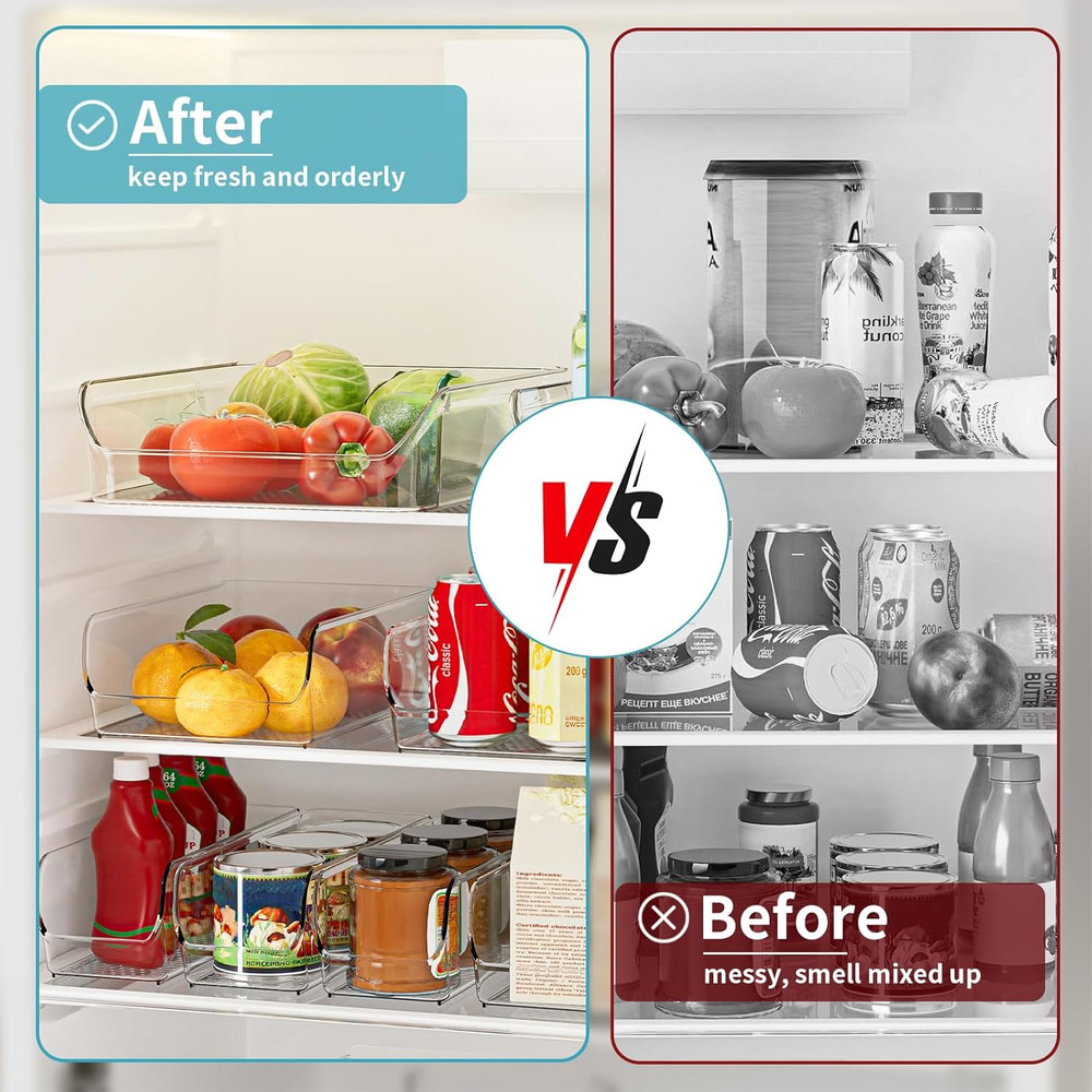 Clear Organizing Bins for Total Home Organization - Multi-Purpose Storage Soluti