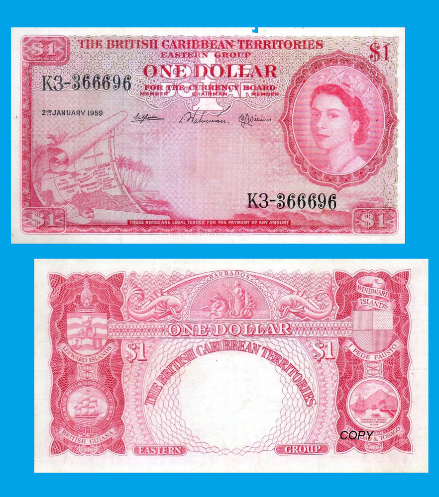 British Caribbean Territories 1 dollar 1959   *  Copy