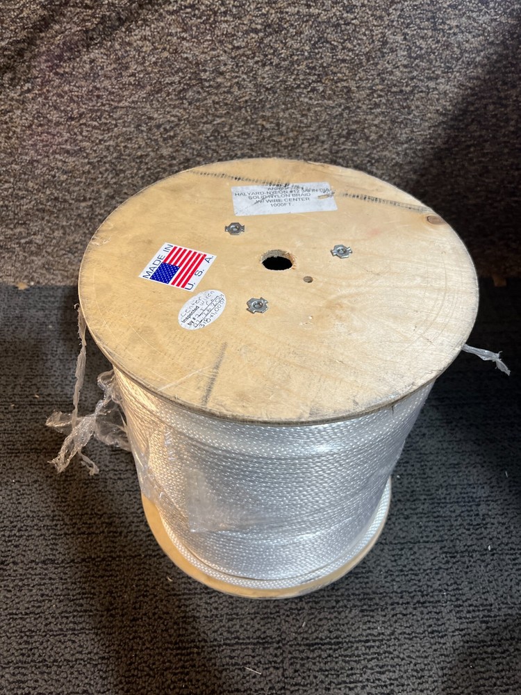 SOLID NYLON BRAID WITH WIRE CENTER 1000FT #12 3/8 Inches Diameter