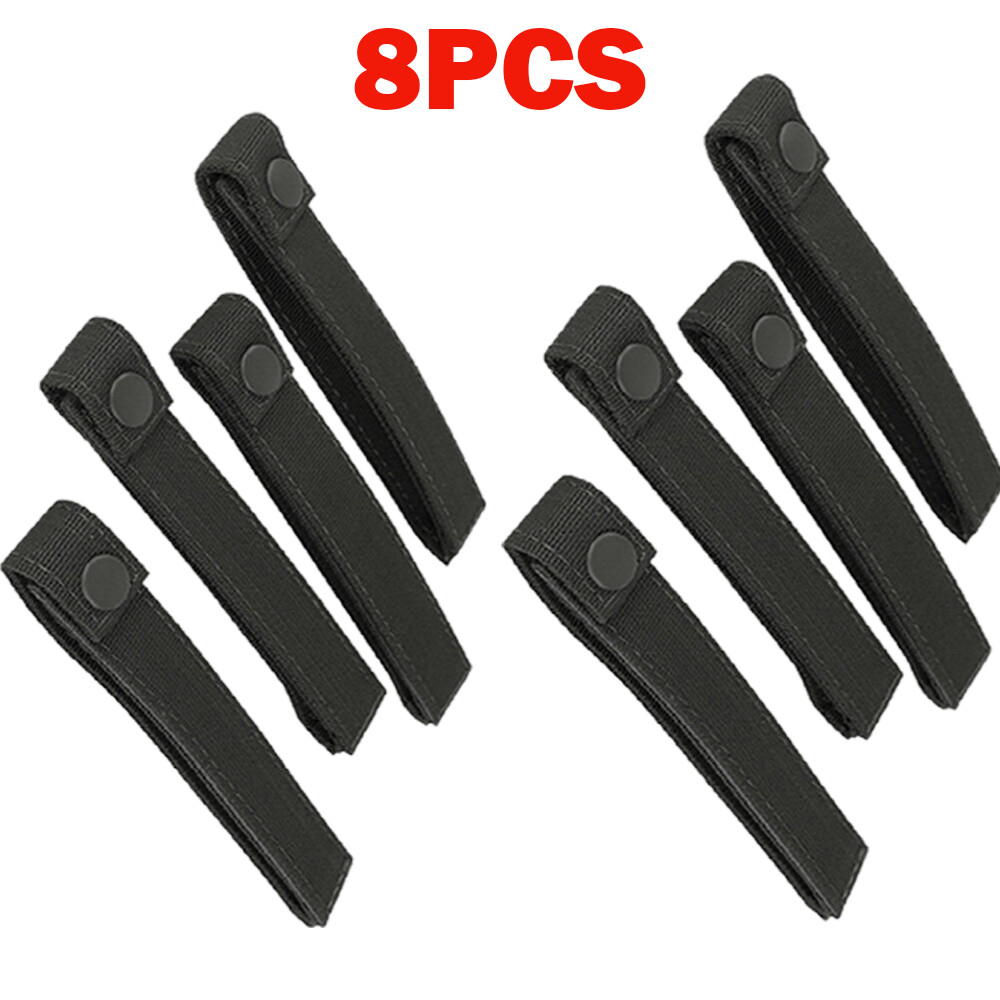 8 PCS 6" MOD MOLLE PALS Modular Web Gear Replacement Tie Straps Black