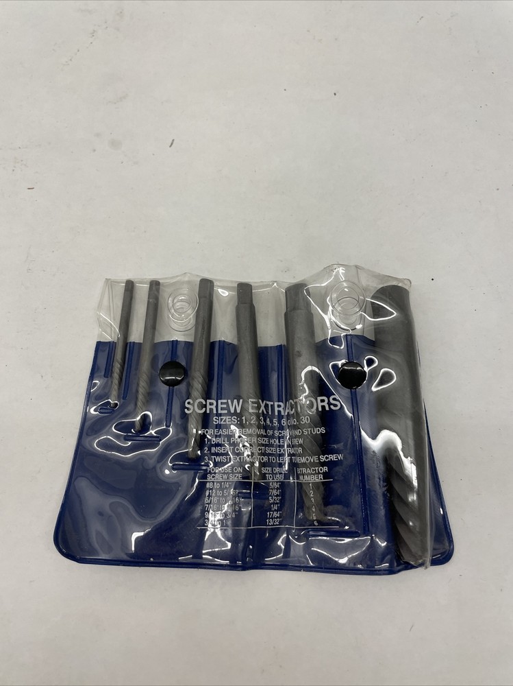 6-Piece Screw Extractor Set 1U298