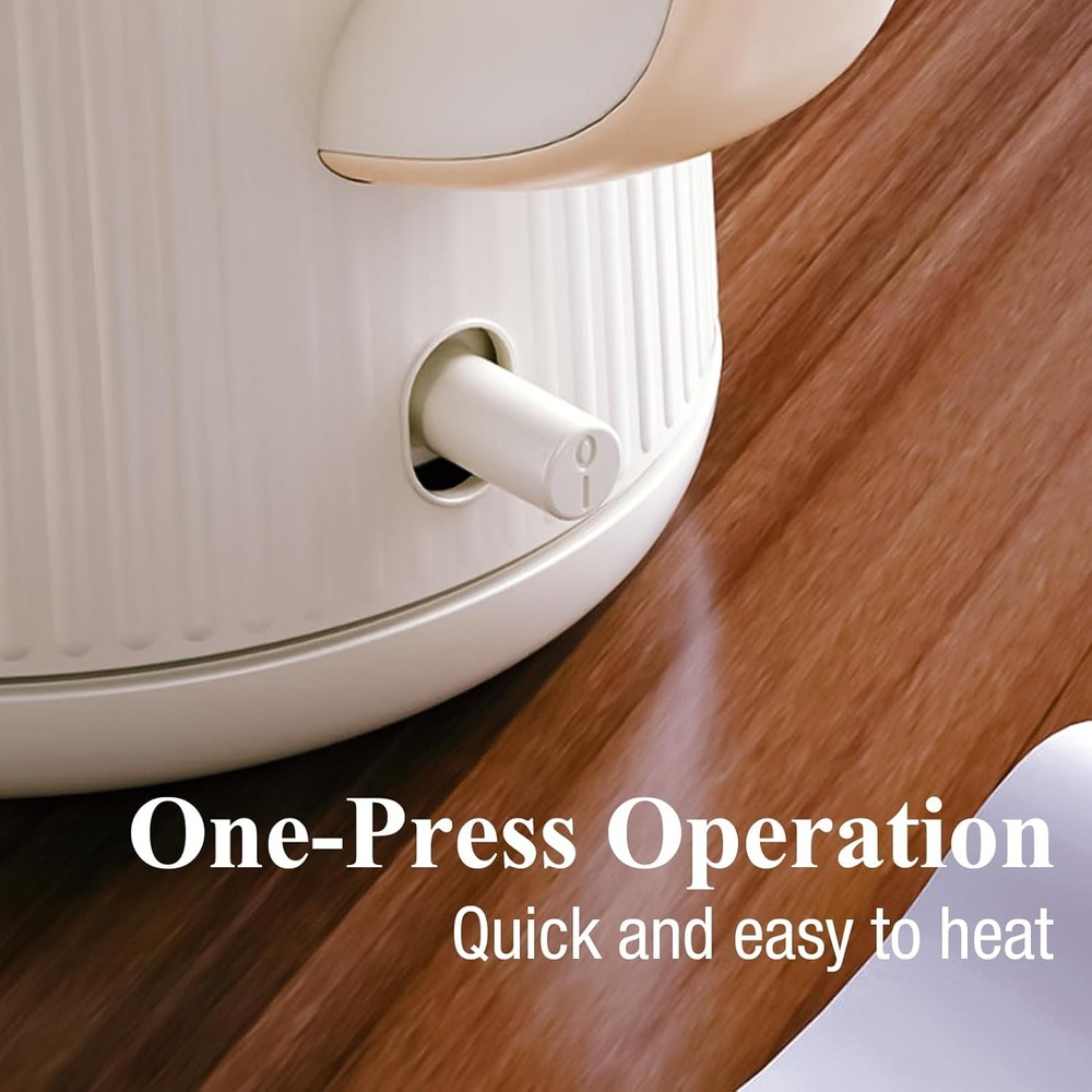 Nueve&Five 1.7L Large Electric Kettle,Double Wall Big Tea White