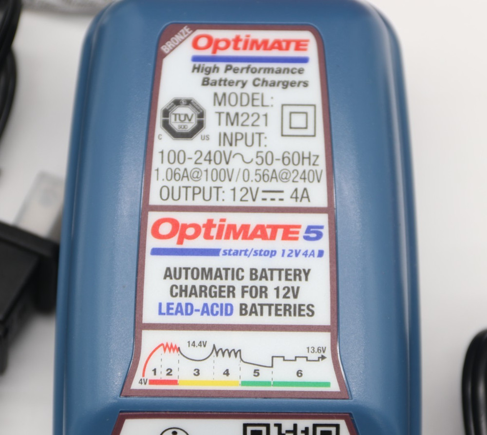 OptiMate 5 Start/ Stop AGM STD GEL 12V 4A Battery Charger Optimiser