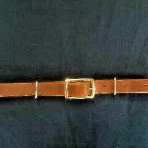 New Adjustable Harness Leather Chin Curb Strap STRAIGHT ROLLED DOUBLE CHAIN