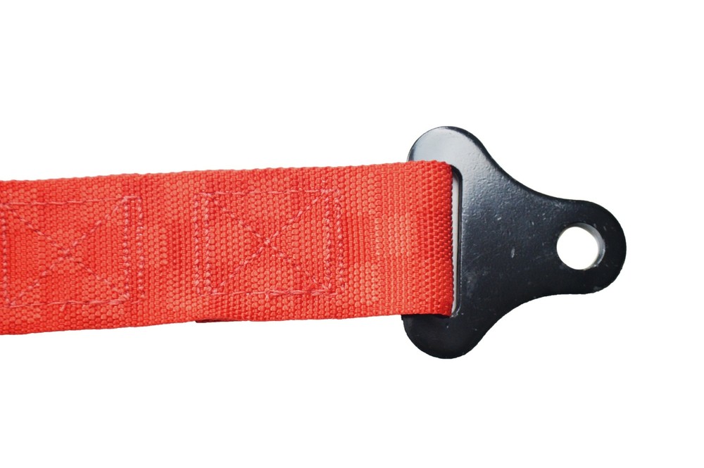 2" LATCH & LINK Y FLOOR MOUNT HARNESS. 3 POINT BUGGY BELT RED CHECKERBOARD