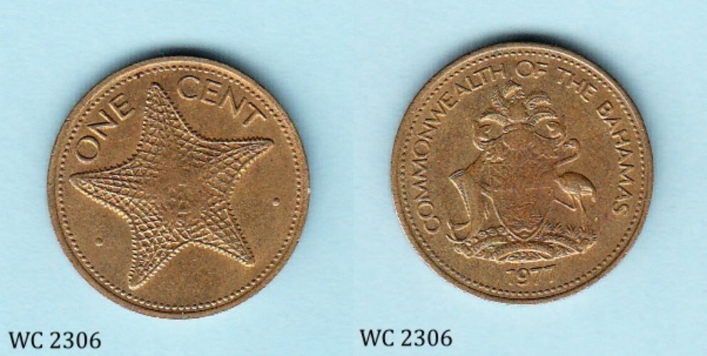 The Bahamas One 1 Cent 1977 Coin