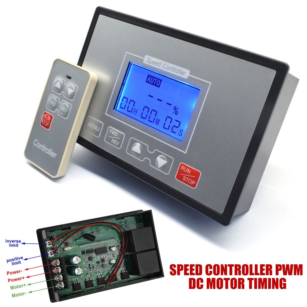 Speed Controller 60A PWM DC Motor Timing Reversible Remote Control LCD-Displayy