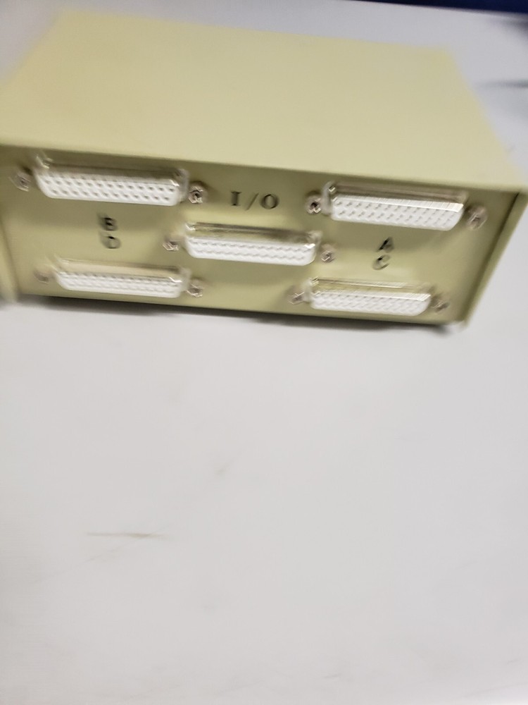Data Transfer A-B-C-D Switch Box with 25Pin Input Output Connector No Power Cord