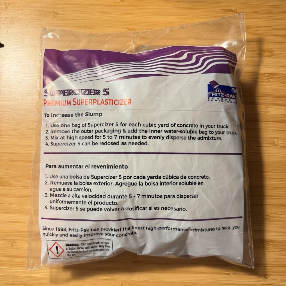 Fritz Pak Concrete Admixtures Supercizer 5 Premium SuperPlasticizer