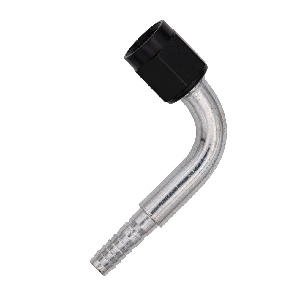 Flo Supply 6AN 90 Degree Hose End Assembly - Red B-Nut