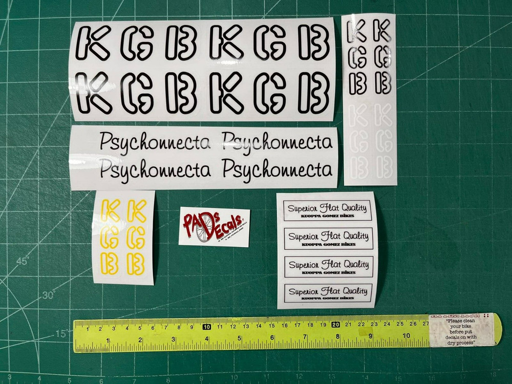 KGB bmx sticker decals on clear