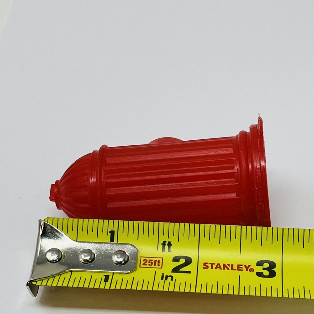 1981 Empty Fleer Candy Gum Containers Red Fire Hydrant Plastic Vintage