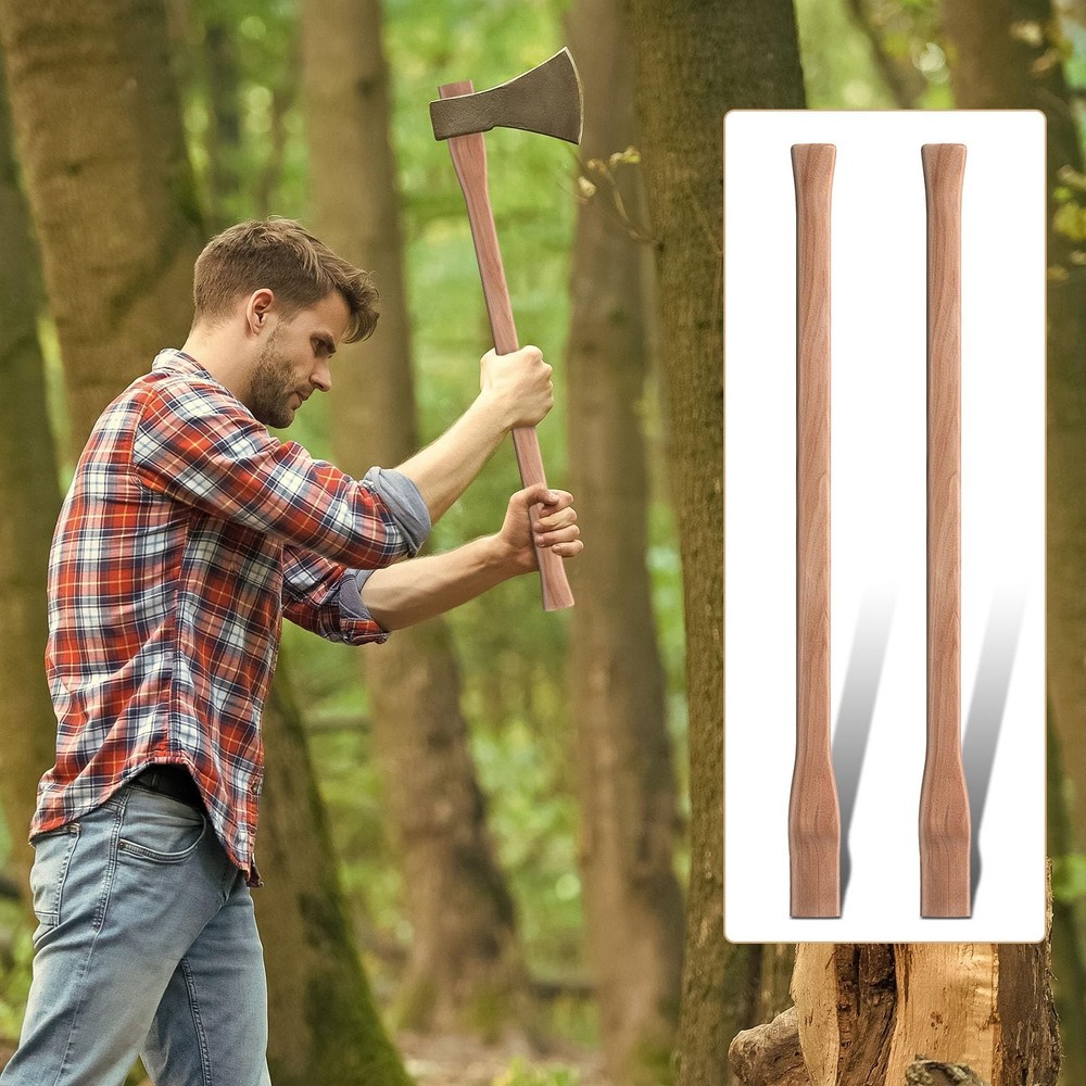 Double Bit Axe Handle 36" Replacement Set of 4 | Includes Wedges for Easy