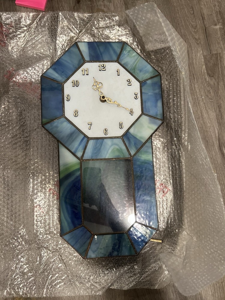 Vintage stained glass clock