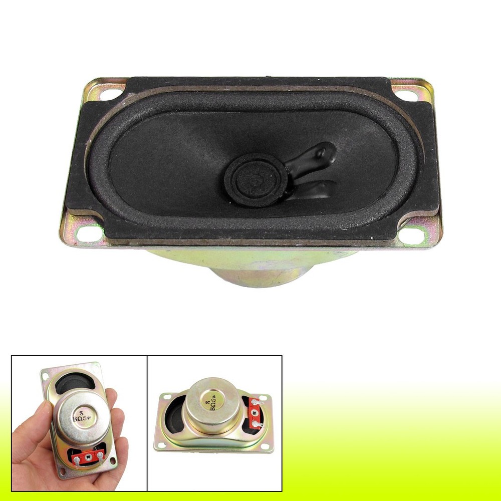 5W 8 Ohm Aluminum Housing Rectangular Internal Magnet Speaker 90mmx50mm