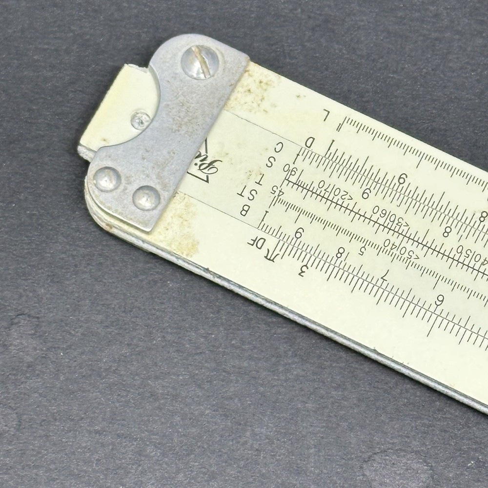Pickett Slide Rule Log Duplex Decitrig Leather Case