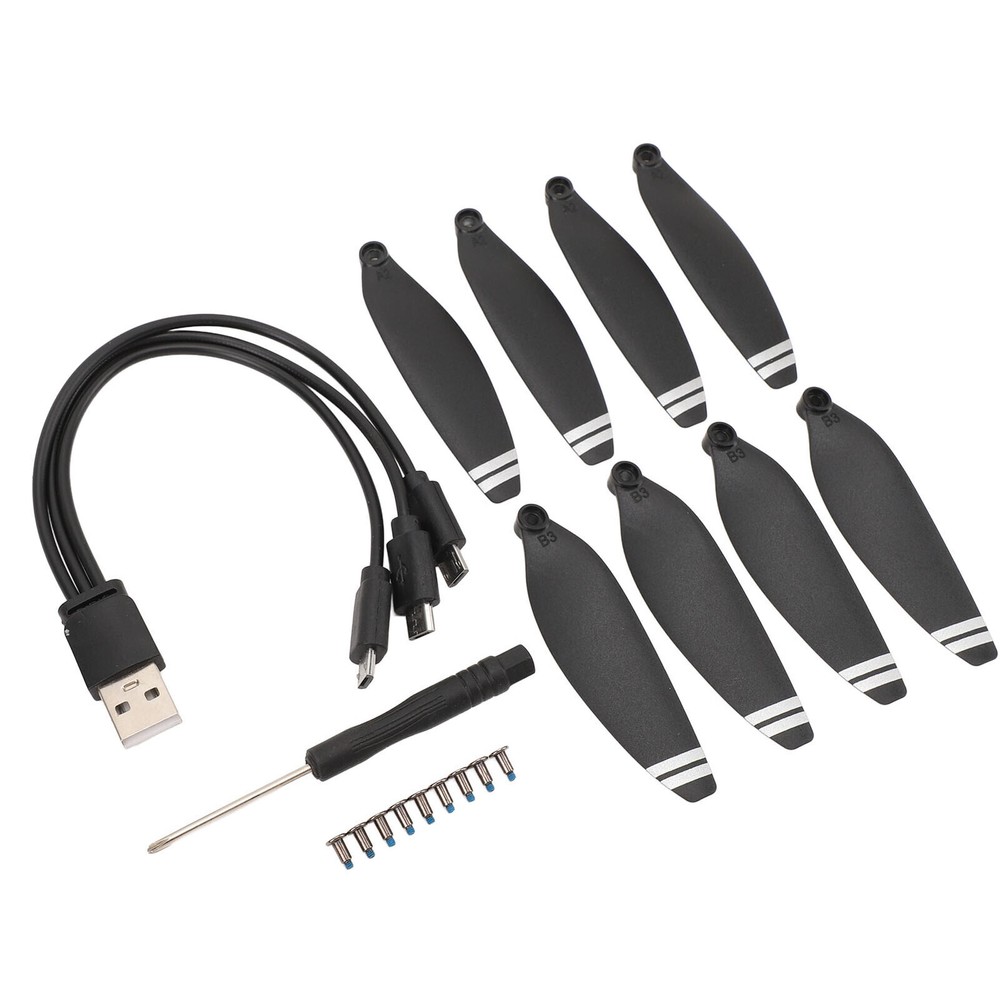 8PCS Drone Propellers Plastic 2.8 Inch Lightweight Quiet RC Drone Propeller
