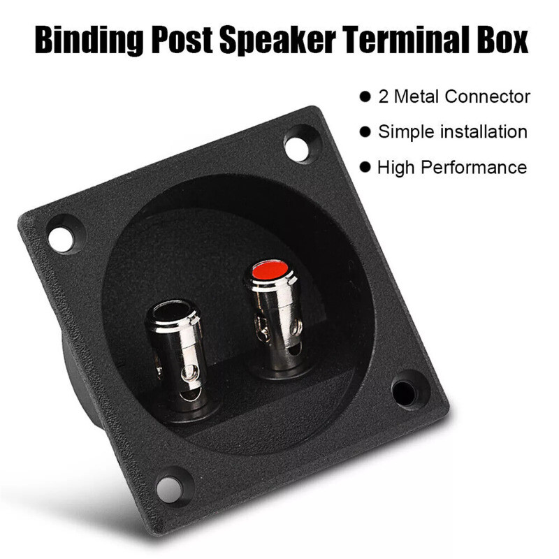 2/4PC Speaker Box Terminal 2-Wire Round Spring Cup Connector Subwoofer Enclosure