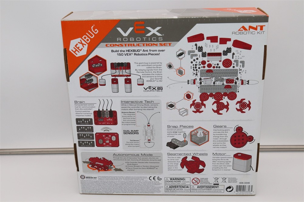 Hexbug VEX Robotics Red Ant Robotic Construction Set Kit - NEW