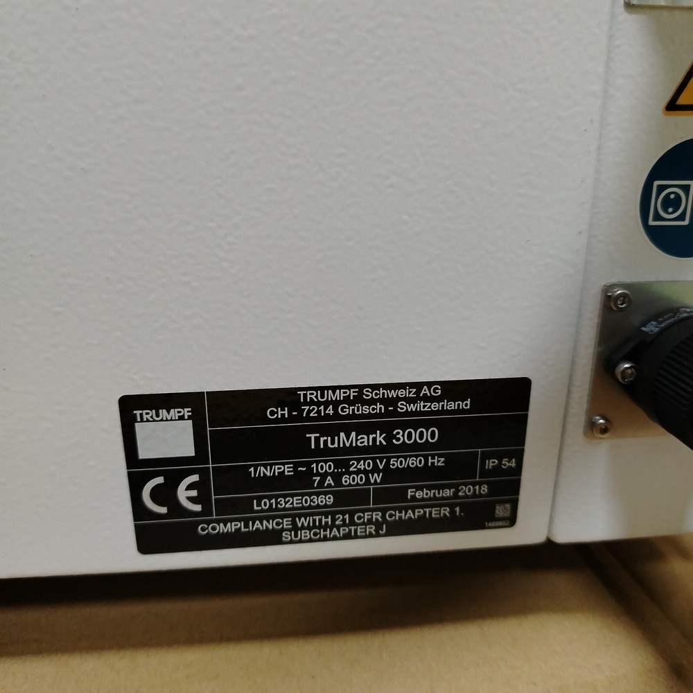 TRUMPF TruMark 3000 Laser Marking System