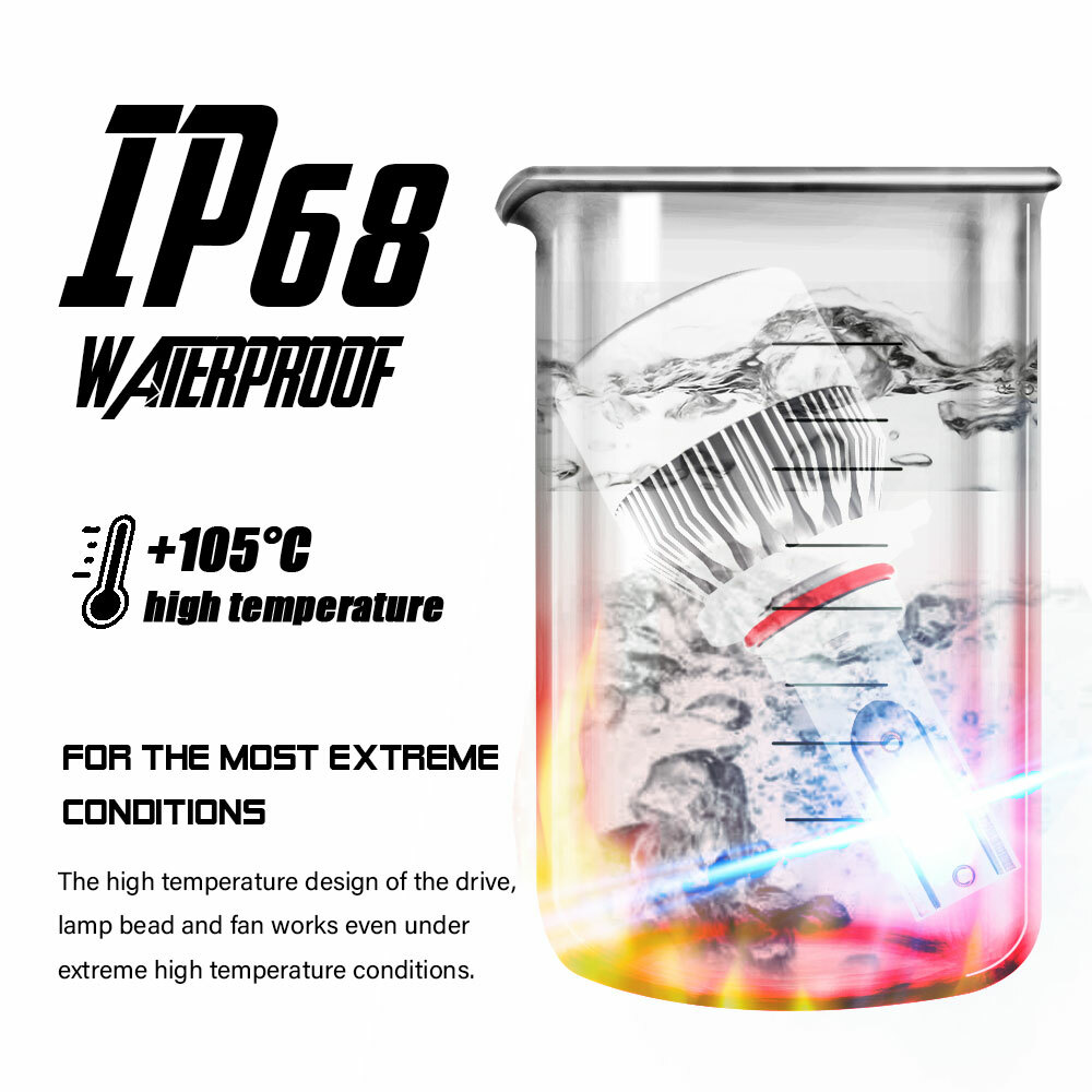 For Caprice 1987-1989 1990 6000K LED Headlight High & Low Beam Bulbs