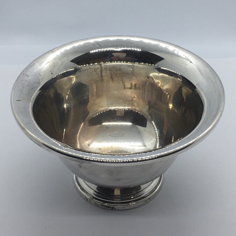 Plain Antique Plain Sterling Silver Hallmarked 4 5/8" Bowl