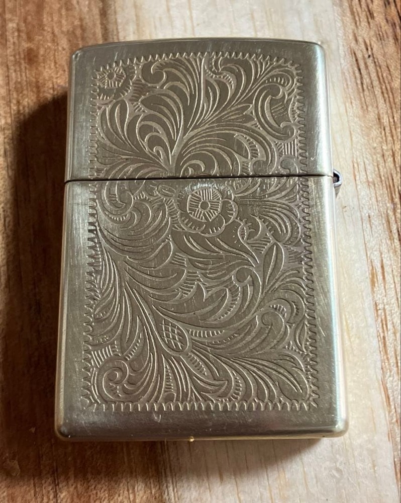 Zippo solid brass Venetian, made in 1996