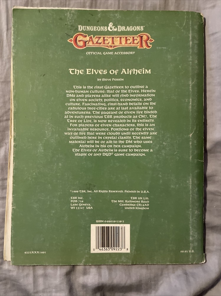 TSR Basic D&D Elves of Alfheim VG