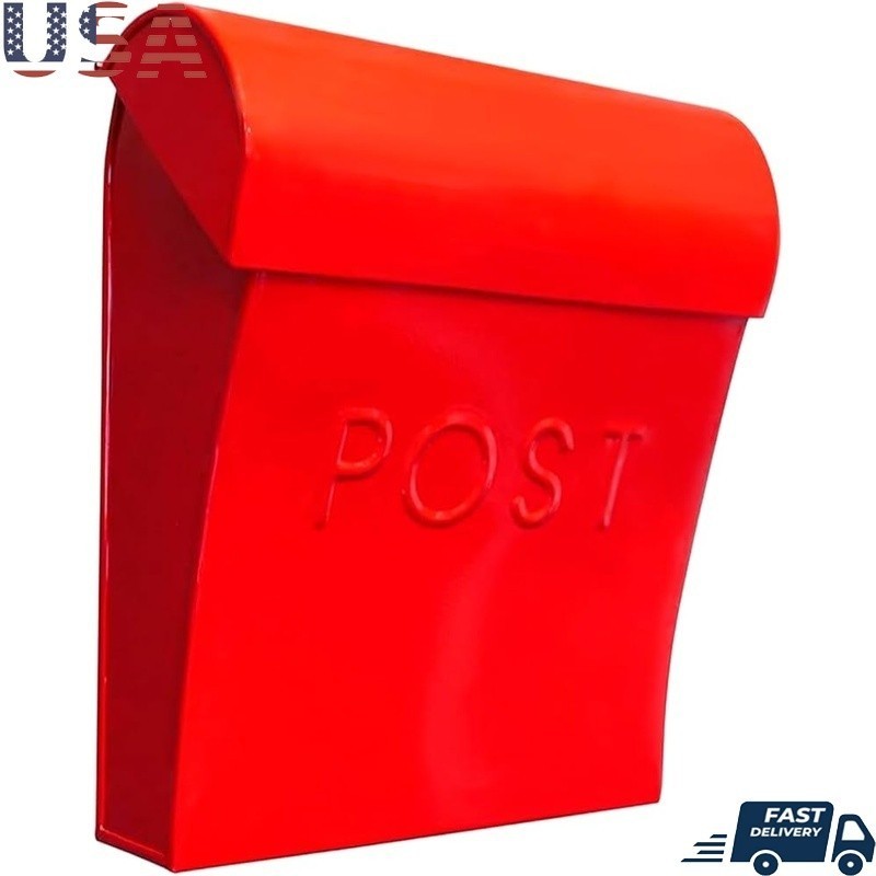 Wall Mount Mailbox Heavy Duty Waterproof Metal Modern Design Easy Installation