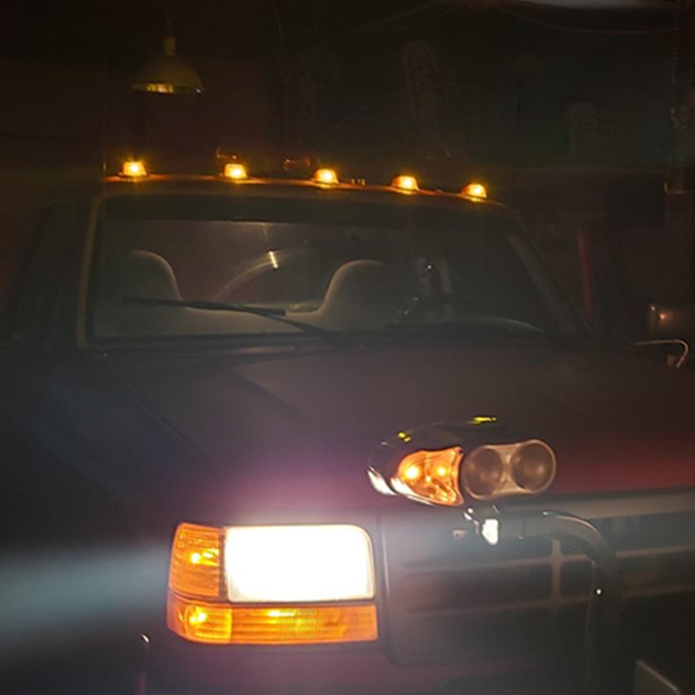 5Pcs For FORD F150 F350 Roof F250 1973-1997 Top Cab Lights Amber Marker Lights K